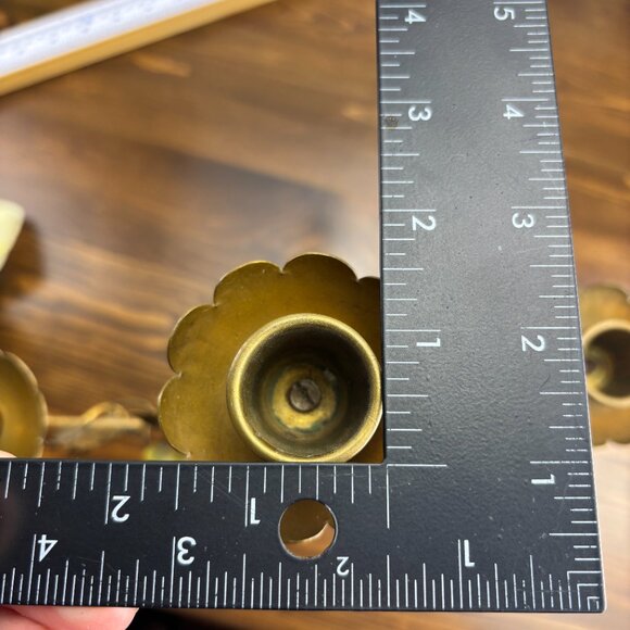 Vintage Brass Grapevine Candelabra Hollywood Regency 3 Taper Candle Holder - Picture 13 of 13